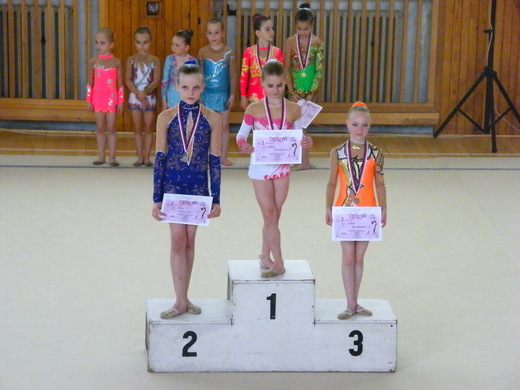 Oblastní přebory 2012 - Klárka Tamchynová na bedně, MG KV