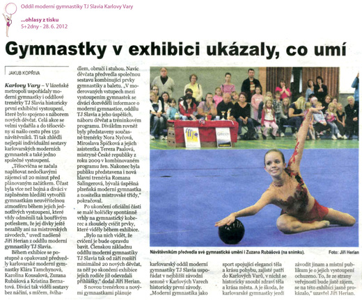 Moderní gymnastika v tisku - 5+2 dny 28.6.2012